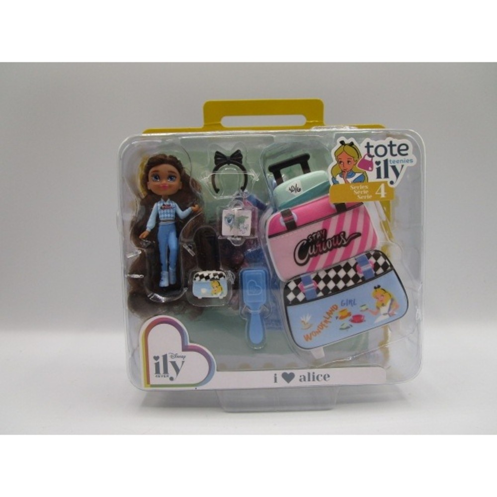 Disney ILY 4Ever Tote Teenies Series 4 I Love Alice Mini Doll Suitcase Set